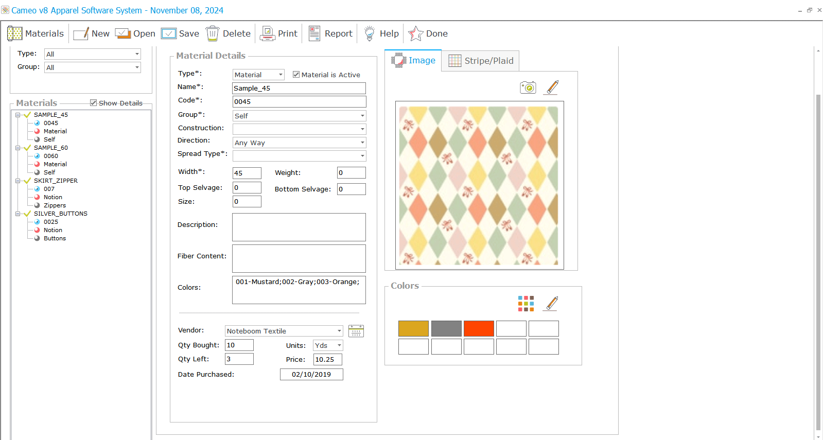 Cameo Apparel Pattern Design