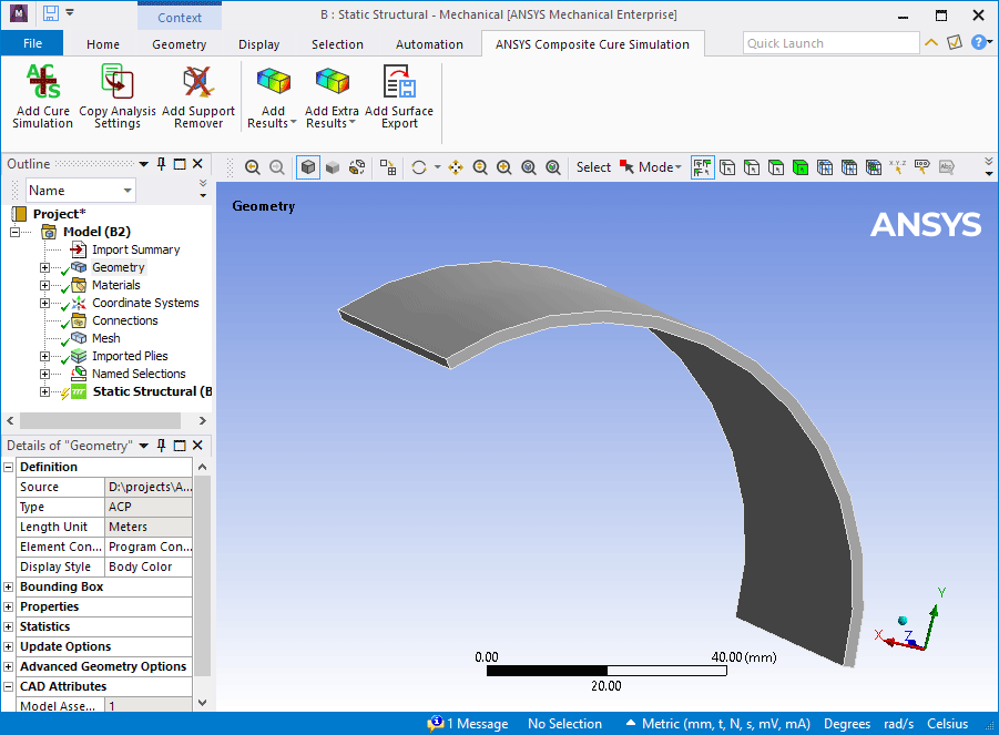ANSYS Composite Cure Simulation