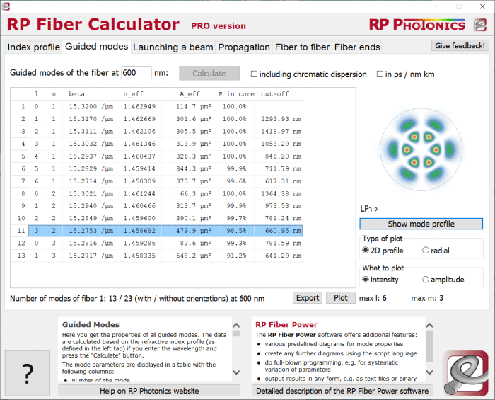 RP Fiber Calculator