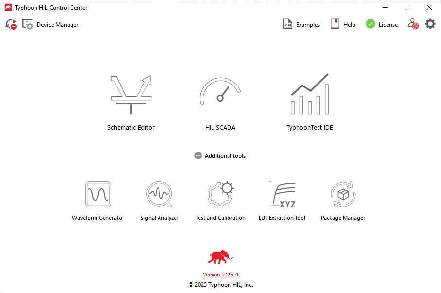 Typhoon HIL Control Center