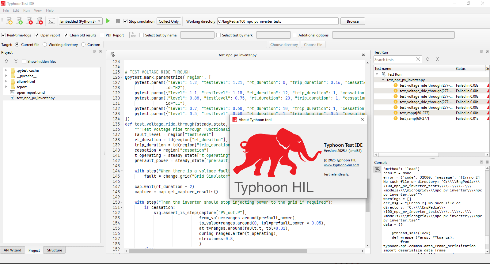 Typhoon HIL Control Center