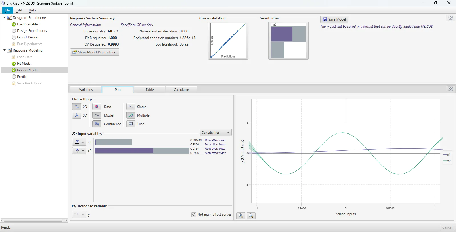 NESSUS Response Surface Toolkit
